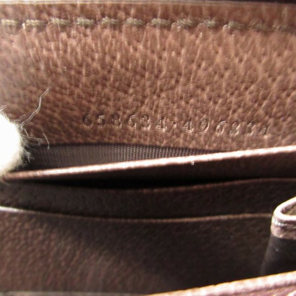 Unused Gucci Diana Bamboo 658634 GG Supreme Leather Beige Brown Round Long Wa...